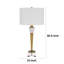 Lampe de table en métal et marbre