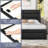 Avelle Vegan Leather Metal Platform Storage Bed with 3 Storage Drawers and Built-In USB Ports-866905213-871123725