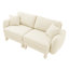 Tissu beige moderne 2 avec cadre en bois et sièges pour un canapé de maison élégant en beige, design élégant et doux pour une utilisation quotidienne