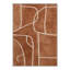 Tapis d'intérieur beige / brun lavable à la machine avec envers antidérapant Lune-128992696
