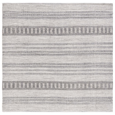 Tapis rayé en laine / coton Khyon