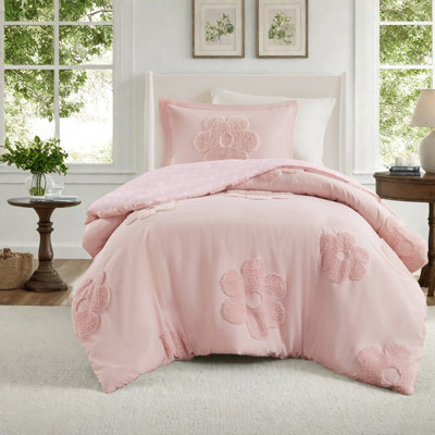 Soft Chenille Twin Bedding Sets, Reversible Floral Style For Home