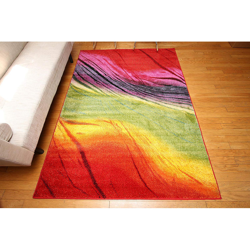 Witsham Abstract Indoor Rug, Rectangle 5'2" x 7'3"