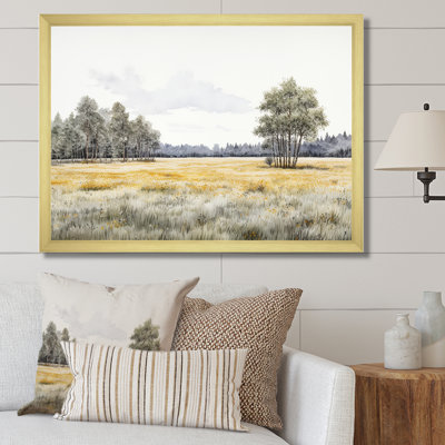 «Meadow Scenery Minimalisme II», reproduction sur toile