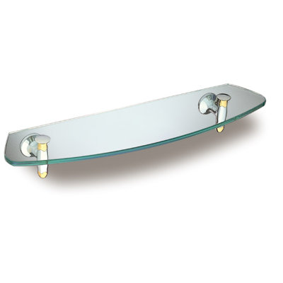 D-Shaped Glass Bracket Shelf
