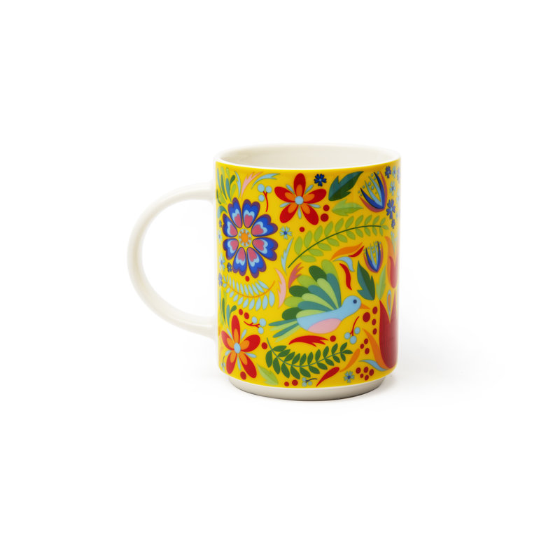 Mexican Flowers Porcelain Teacup