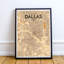 Dallas City Map - No Frame Print-695041135