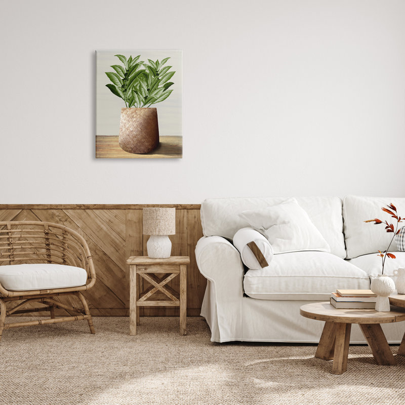 «Greenery In Tissé Pot à Fleurs» par Marcus Prime, H 30 po x l 24 po x P 1,5 po