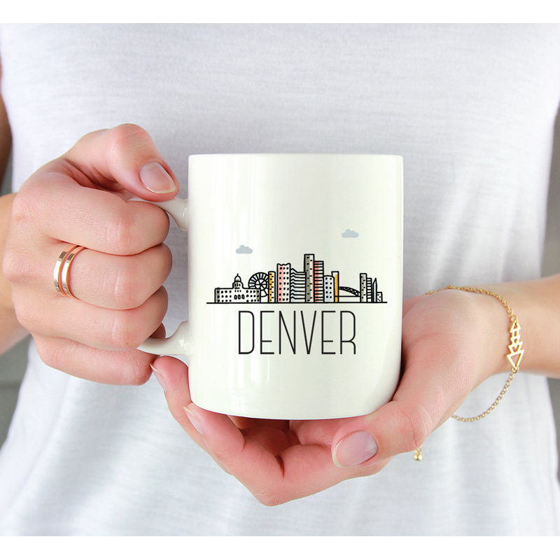 Tasse à café Colorful City Skyline, Denver