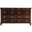 Mobilier de chambre à coucher classique Cappuccino - Unité de rangement robuste et ternie doublée de feutre