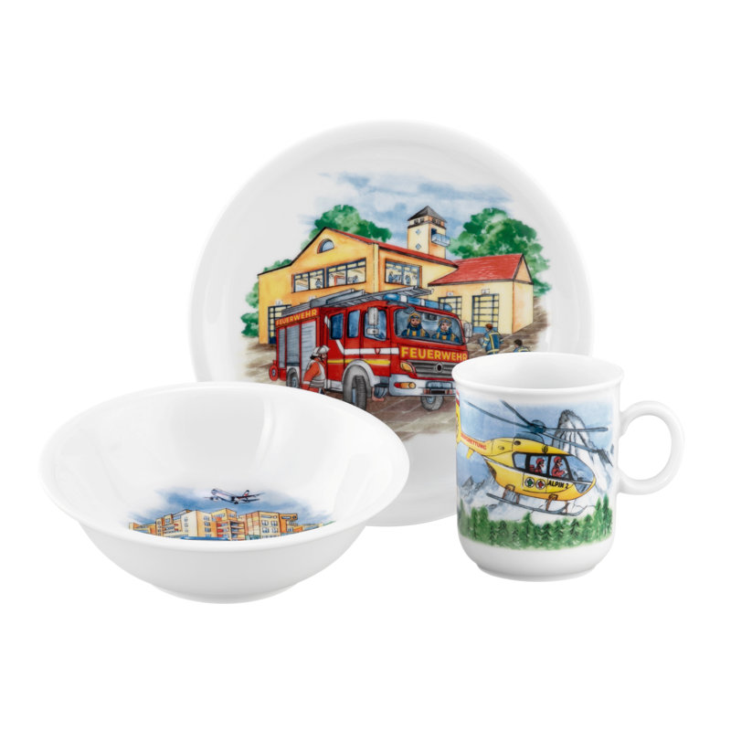 Compact 3 Piece Porcelain Dinnerware Set