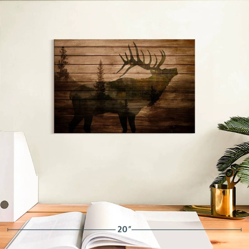 Brampt Elk Woods I, 8" H x 12" W