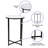 Hampstead Collection End Table - Modern Laminate Accent Table with Crisscross Frame-850828329-850828343