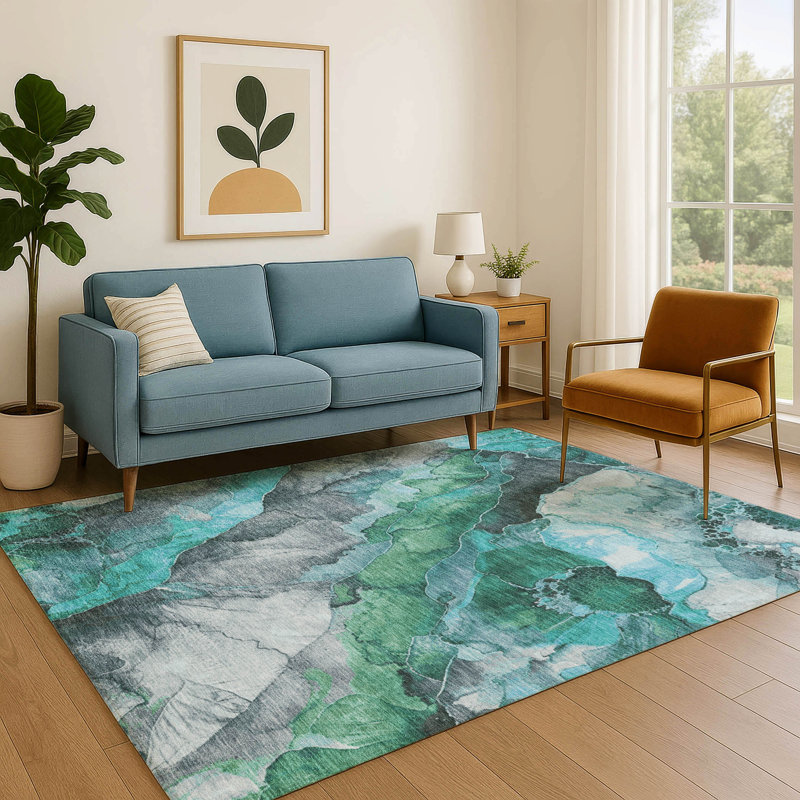 Premium Machine Washable Chelston AMF1864 Floral Rug, Rectangle 2'6" x 3'10"