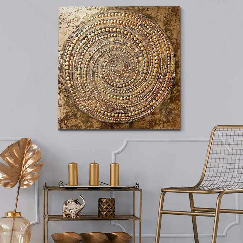 Peinture décorative sur toile, 27.6" H x 27.6" W