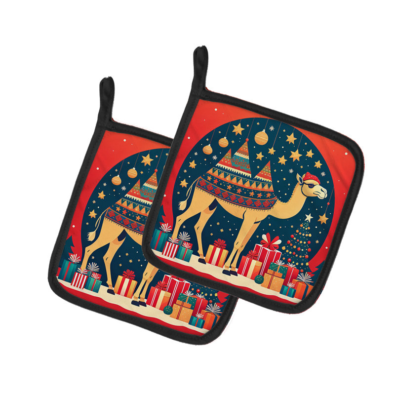 Paire de porte-casseroles Camel Christmas