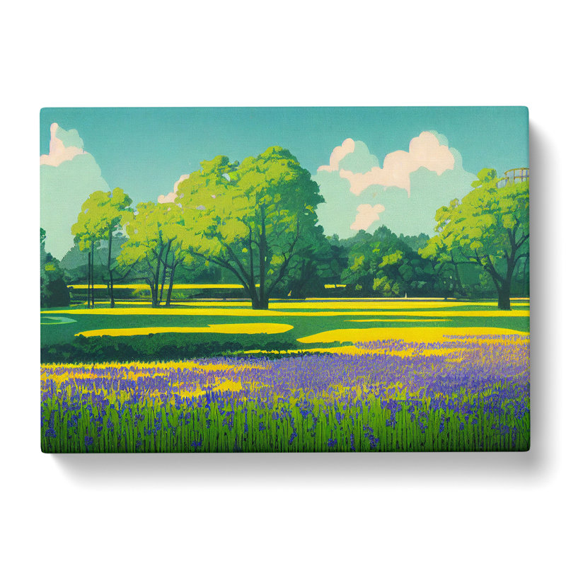 Miraculous Bluebell Field - Wrapped Canvas, 35cm H x 50cm W x 3cm D