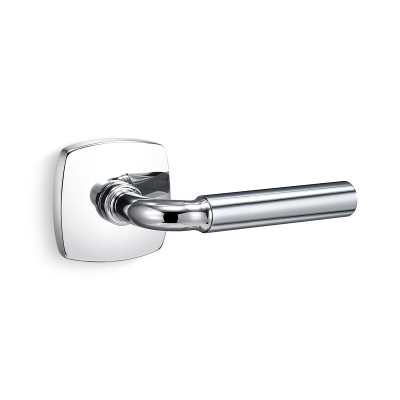Rosette Forma Passage, poignée lisse, Chrome poli