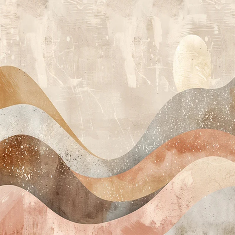 Desert Sunset Waves – Abstract Textured Landscape, 192" L x 108" W