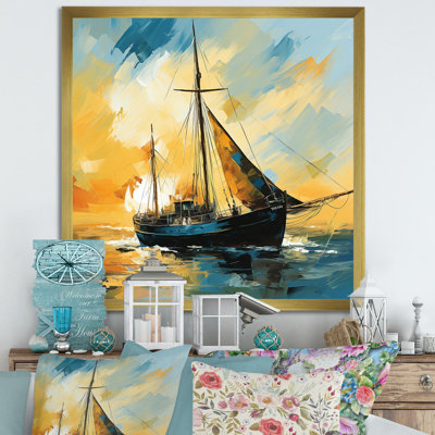Blue And Yellow Viking Voyage - Classics Wall Art