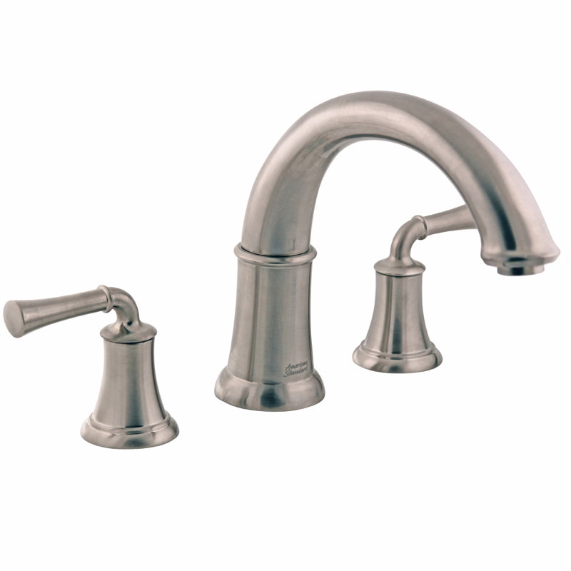 Robinet de baignoire romaine à fixation sur le comptoir Portsmouth, Nickel satiné