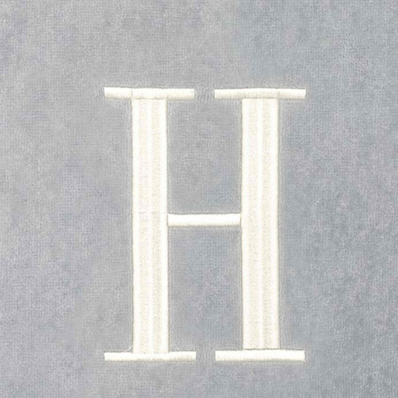 IVR/GLD Monogram Towel Set, 5 Piece Towel Set, Gray