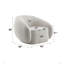 Fauteuil Isabel Boucle beige avec pivot