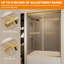 Portes de douche sans cadre pour porte de baignoire coulissante avec porte trempée 56-60 x 60 H ROOMTE-111700631