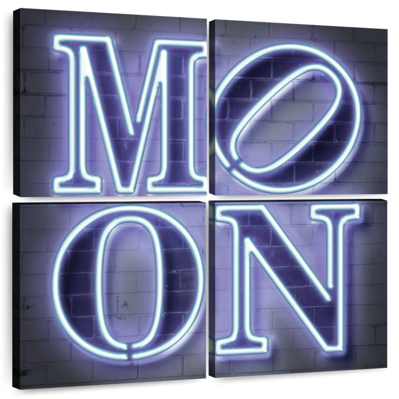 Tergel Neon Moon, 18" H x 18" W