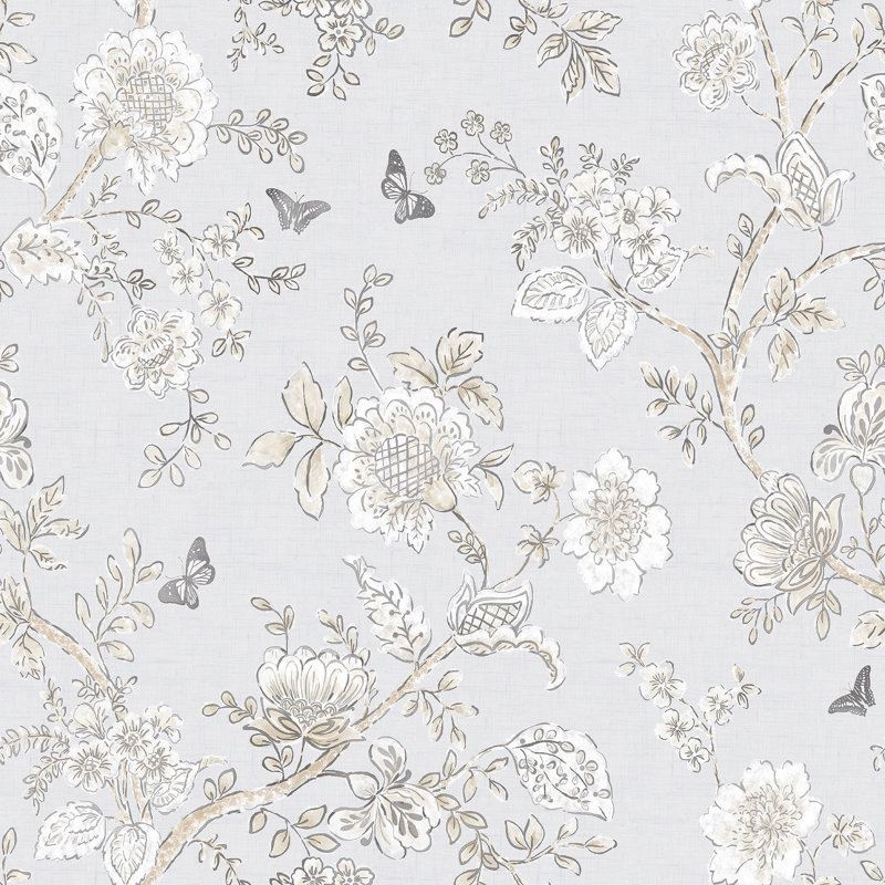 Piumafua 10m x 52.8cm Matte Wallpaper Roll, Grey/Beige