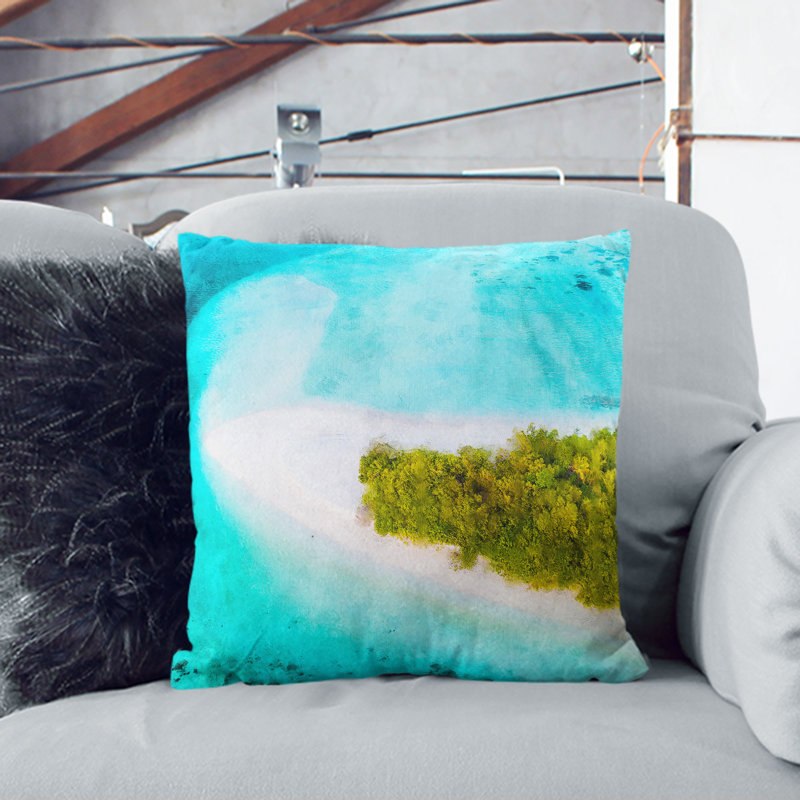 Square Throw Cushion, White, 40cm H x 40cm W x 15cm D