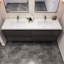 Ensemble de meuble-lavabo double mural 70,6 po Azden-1159908137