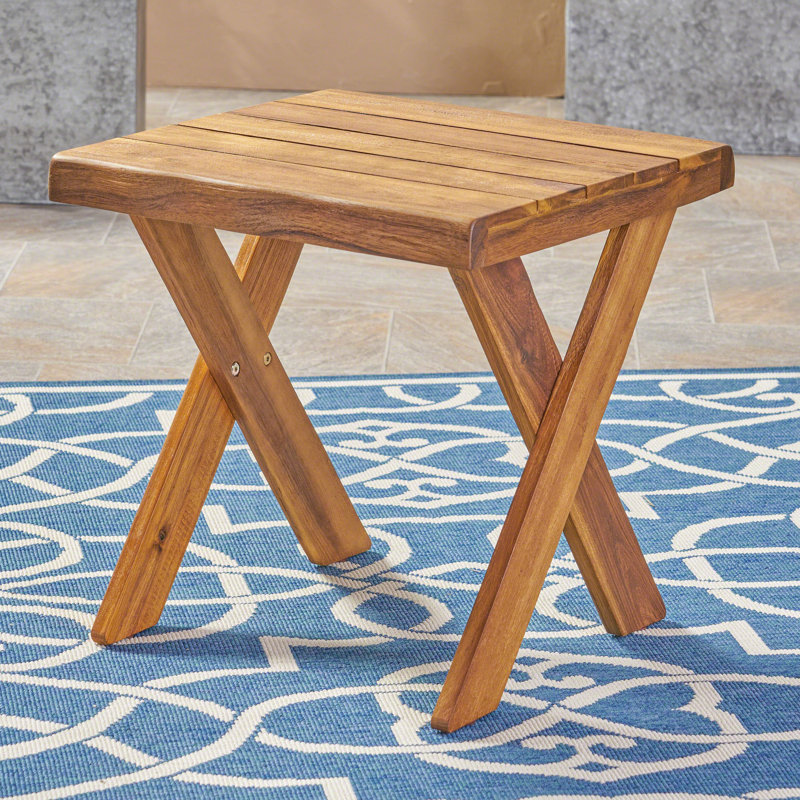 Table d'appoint extérieure Heatherfield , Teck sablé
