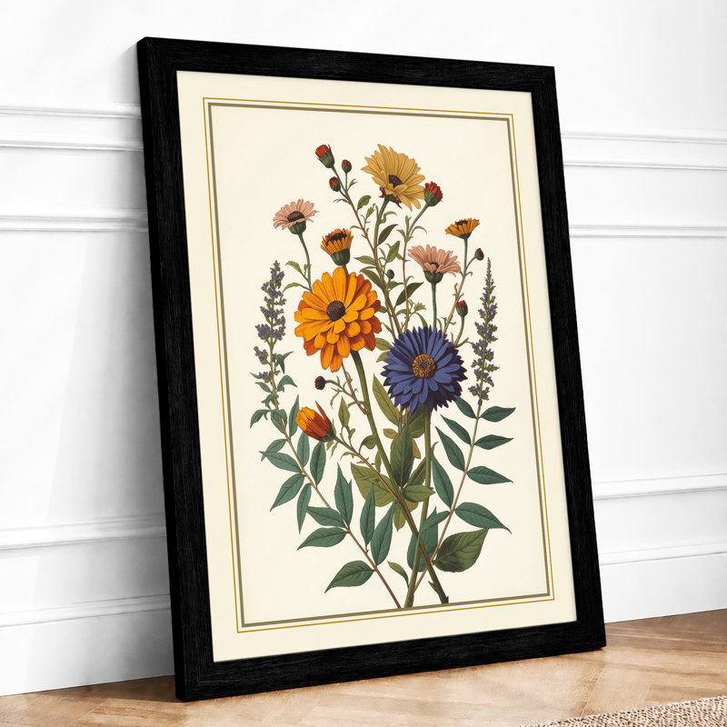 Study In Gold Botanical - Print, Black, A3 - 42.0 x 29.7 cm