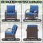 Ensemble de chaises d'extérieur 4 pièces avec foyer au gaz propane Winston Porter-107381694