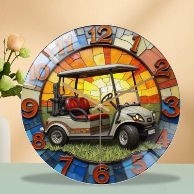 Horloge murale Creative Creative Golf Cart