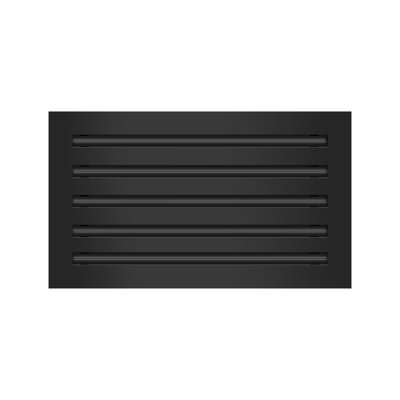 BUILDMART - 14x10 Black Modern AC Vent Cover - Standard Linear Slot Diffuser - Register Grille