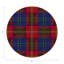 Tartan Blue Vegan Leather Round Coasters-1909991950