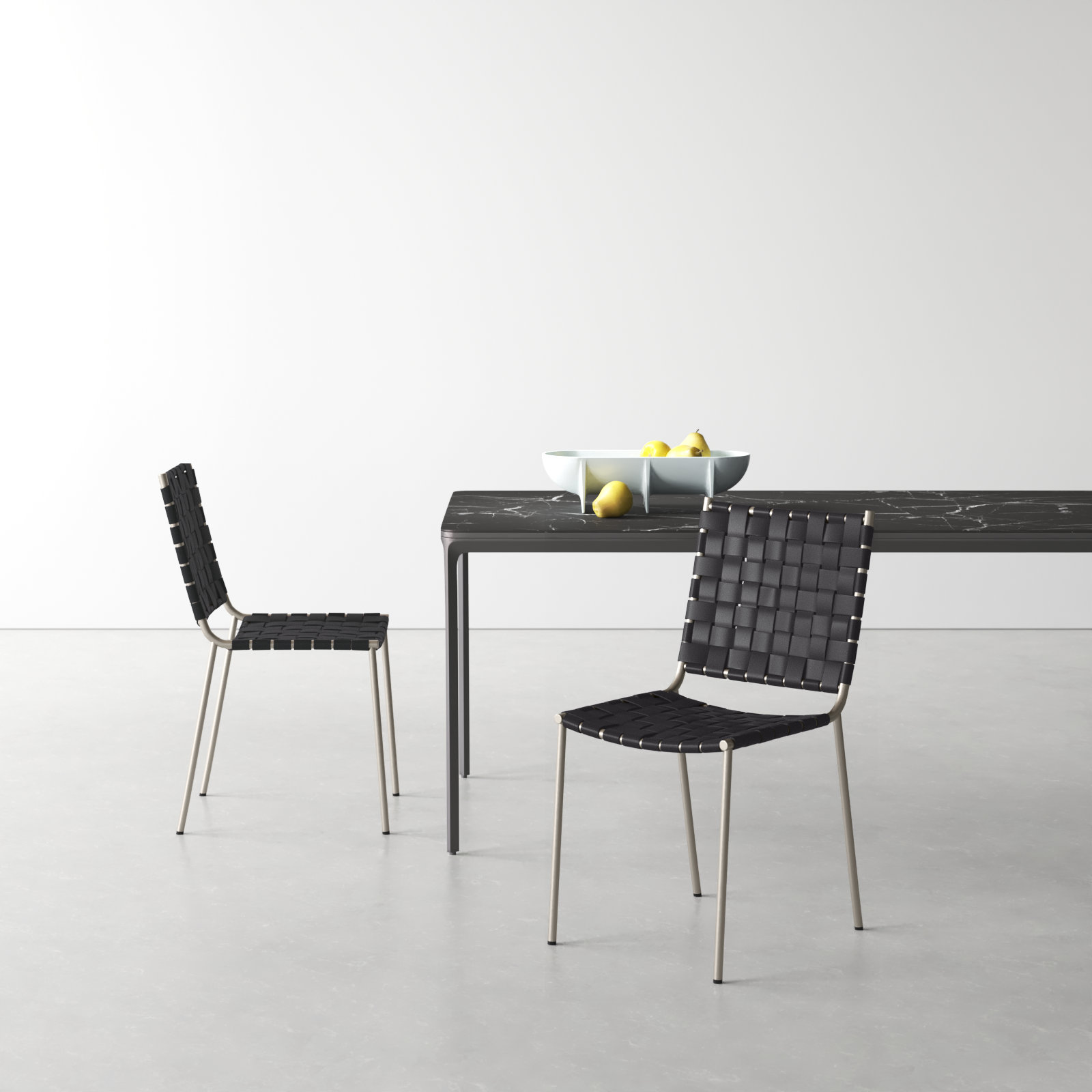 Ryland Dining Armchair, Black, Silver