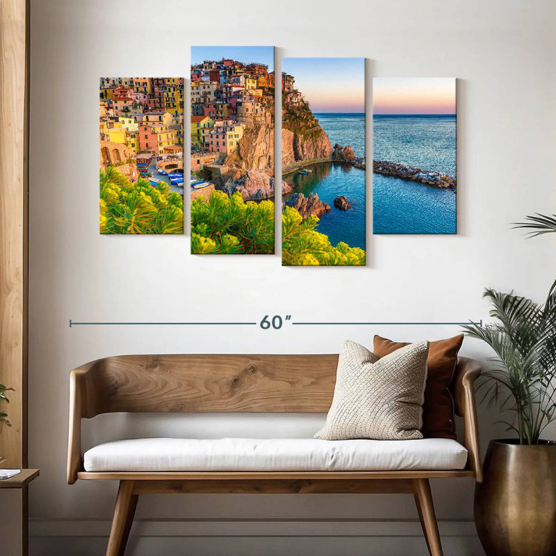 Alvord Seaside Cinque Terre, H 32 po x l 52 po