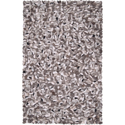 Summit Wool Geometric Area Rug in Gray