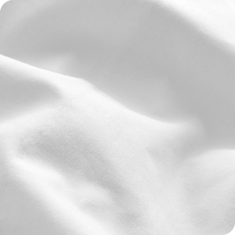 Organic Cotton White Percale Split King Sheet Set