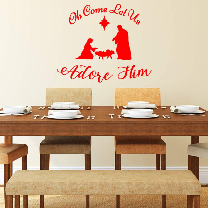 Animals Wall Decal, 23" H x 28" W, Red