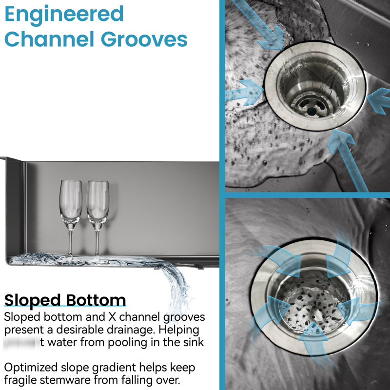 30"X19" Stainless Steel Undermount Sink, Black With Scratch- Coating & Cutting Board Kitchen Sink 30"X19", Drip, 20-Gauge