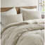 Édredon double / grand - 3 pièces en coton à motif géométrique 100% beige