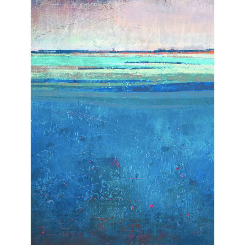 «Evening Veil» par Victoria Primicias - Peinture, H 33 po x l 25 po, Toile avec cadre noir