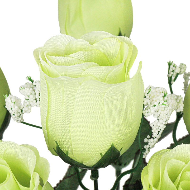 Bouquet de roses artificielles, Vert