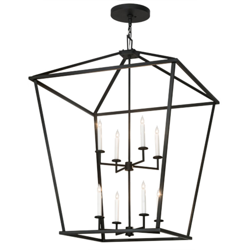 Kitzi 8 - Light Chandelier, 54" H x 51" W x 51" D, Wrought Iron