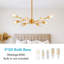 Lustre 27,6 "à 9 lumières avec abat-jour en cristal, luminaire suspendu moderne pour salle à manger, salon, îlot de cuisine (ampoule non incluse)-730197030
