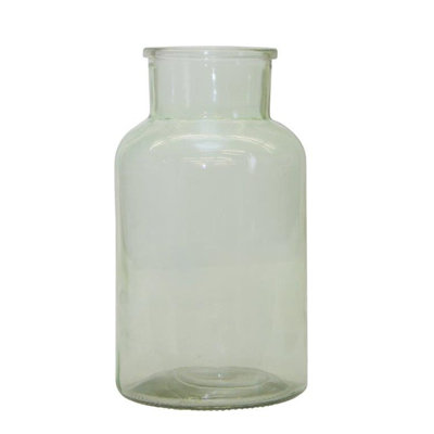Vase en verre vert sauge H 10,24 po